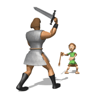 Gif animé de fronde david